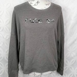 Fabletics Fabletics Women's Black and Grey ‘Cute Af’ Sweatshirt